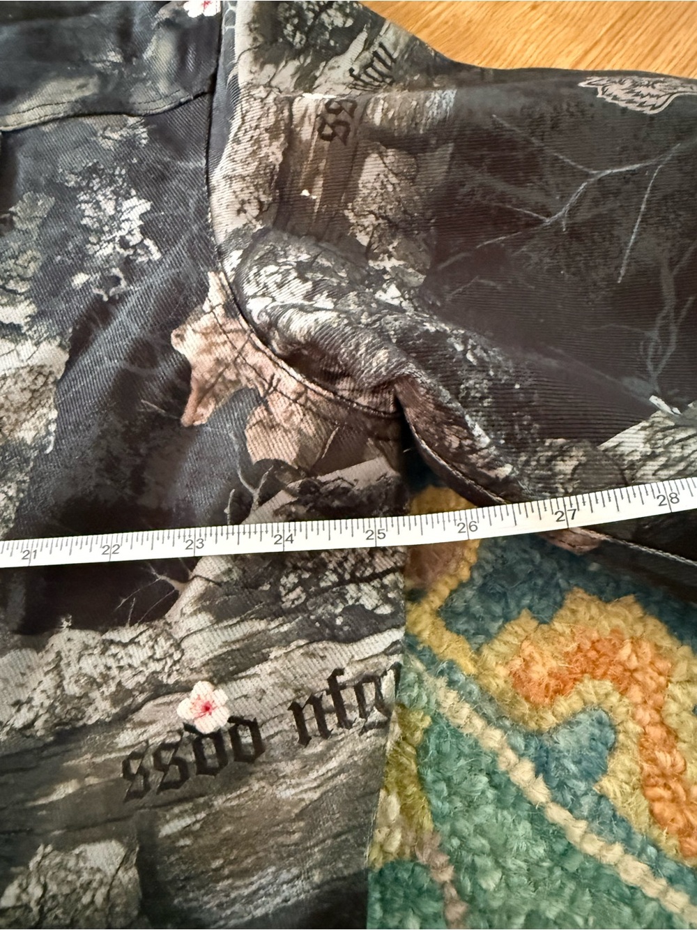Darc Sport Starry Blossom Woodland Camo Denim Jacket — Size L (Oversized) Sample - Picture 11 of 13